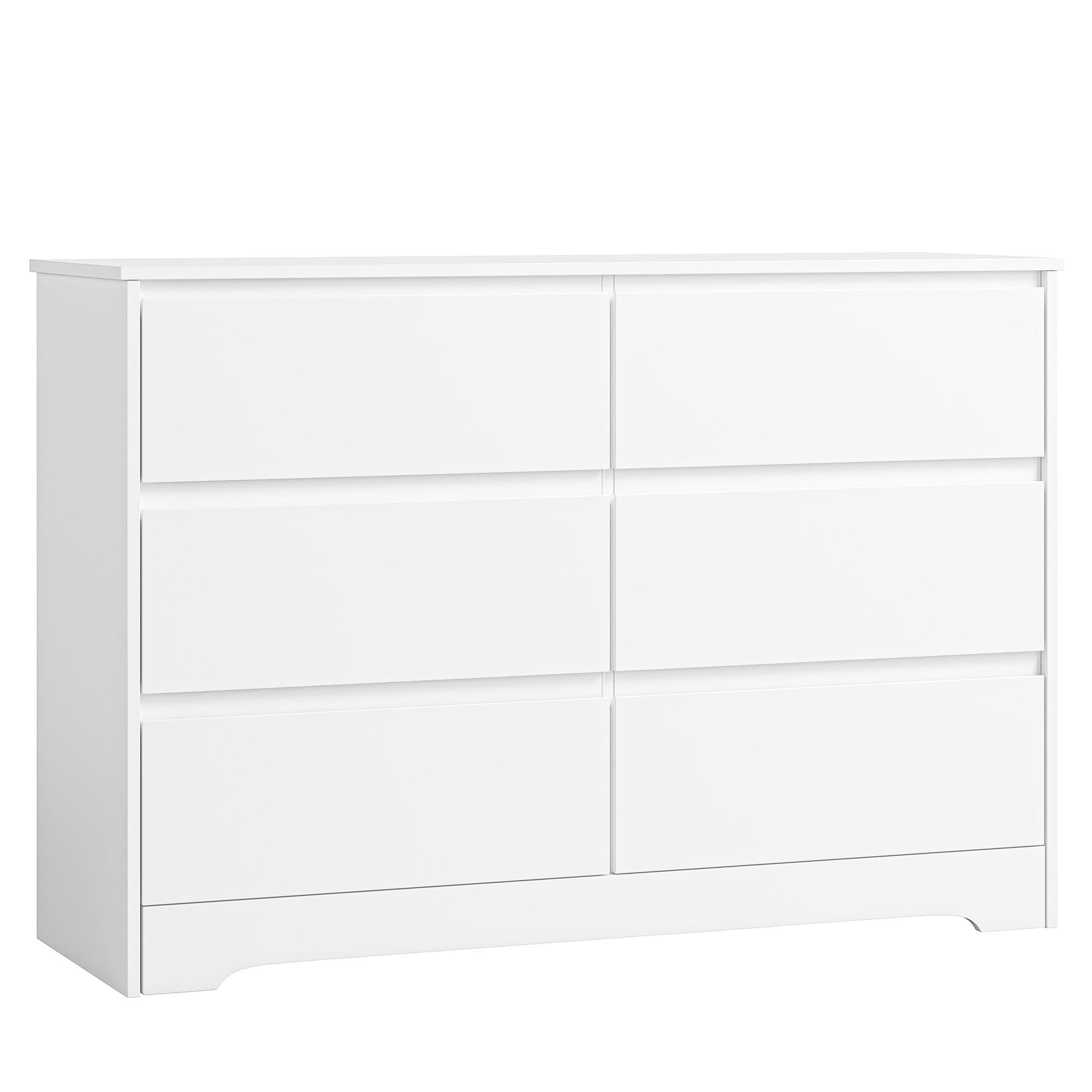 Homfa Kommode Sideboard 6 Schubladen Weiß 120x40x82 cm - Bild 2