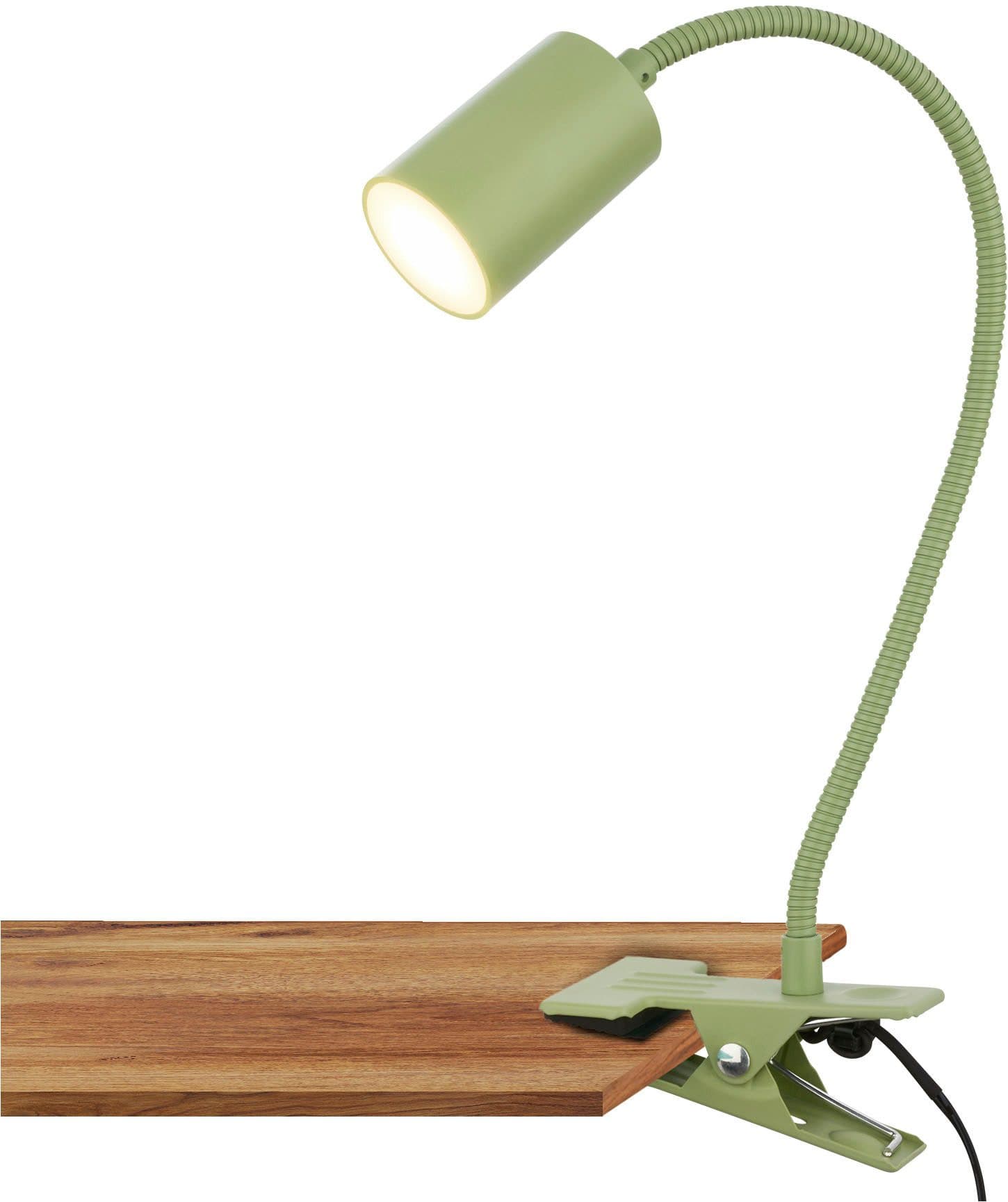 BRILONER LEUCHTEN Schreibtischlampe FLEKS Tischlampe Grün Weiß