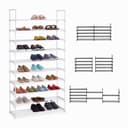 relaxdays Schuhregal XXL Weiß - Erweiterbares Stecksystem Bild 2