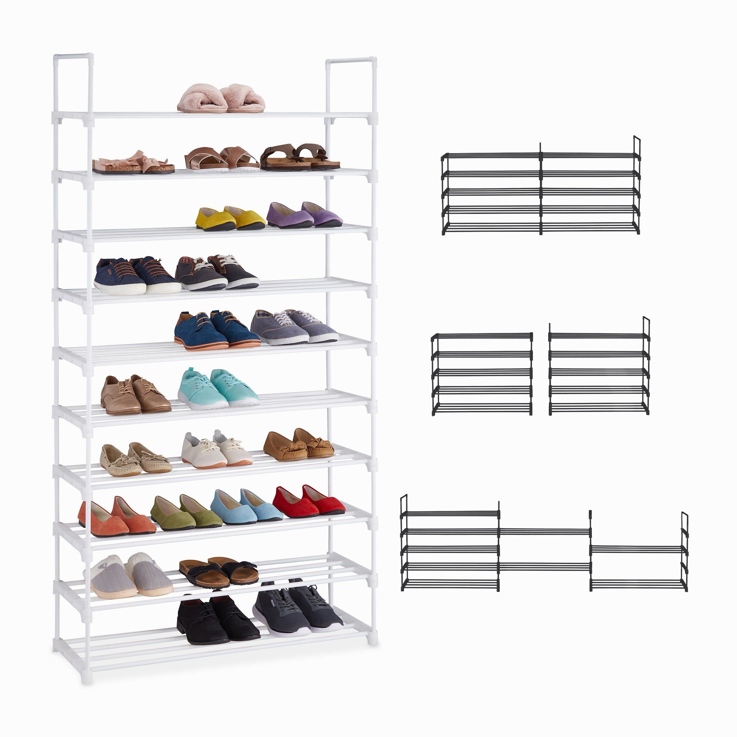 relaxdays Schuhregal XXL Weiß - Erweiterbares Stecksystem - Bild 2