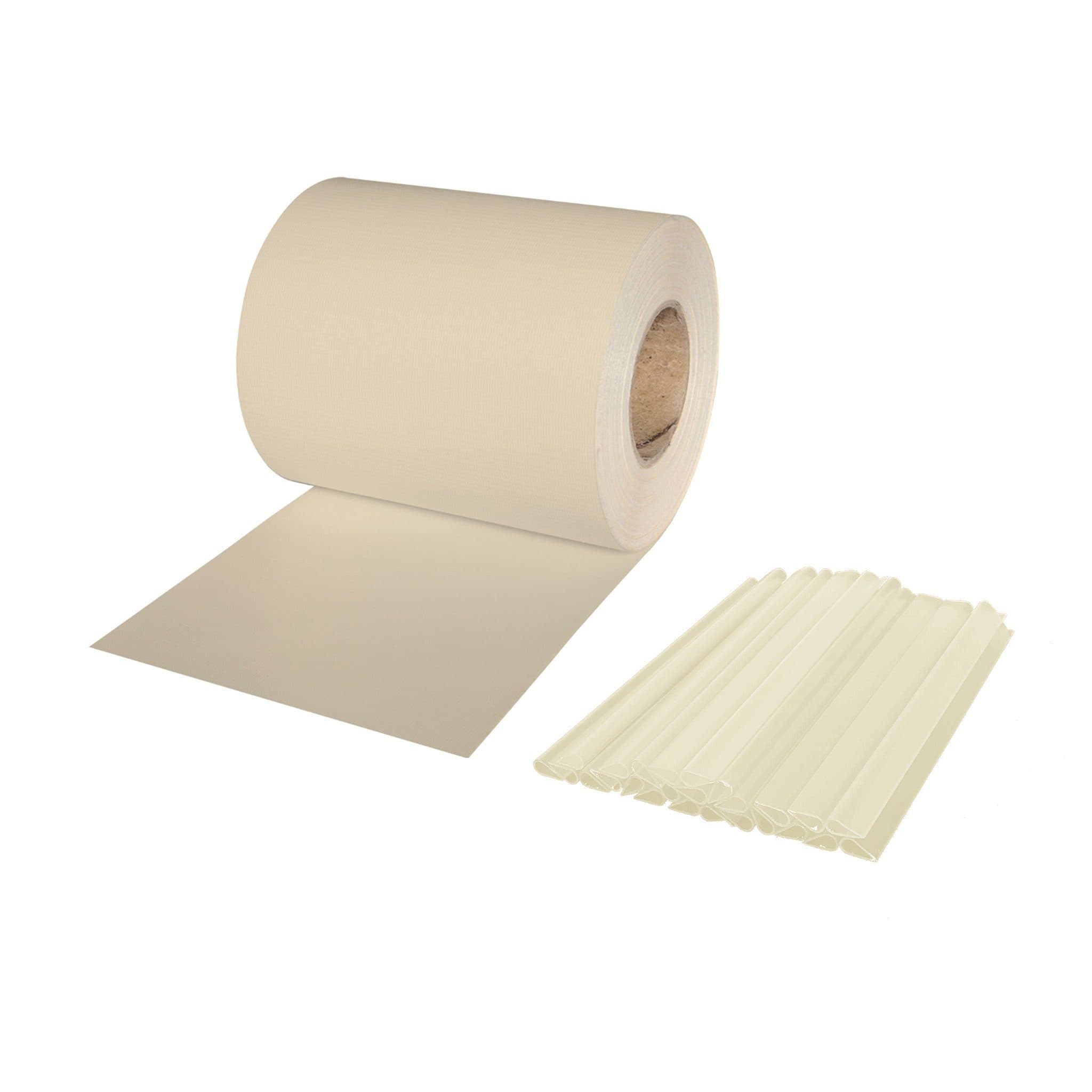 jarolift Sichtschutzstreifen PVC Creme 40m x 19cm mit Clips - Bild 2