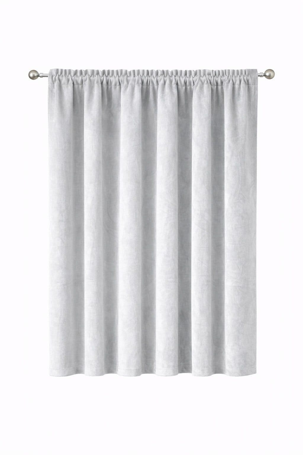 Stoffschmiede Gardine Velour Weiß Kräuselband Verdunkler - Bild 2