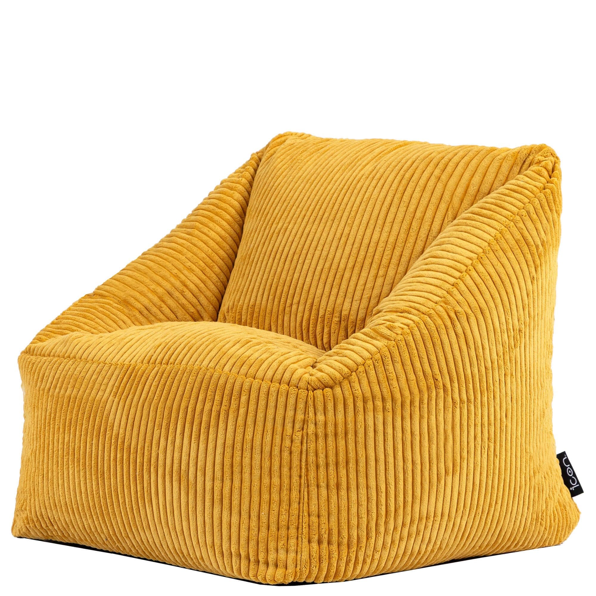 Icon Sitzsack Kinder Cord Sessel Natalia Gelb Made in Germany - Bild 2
