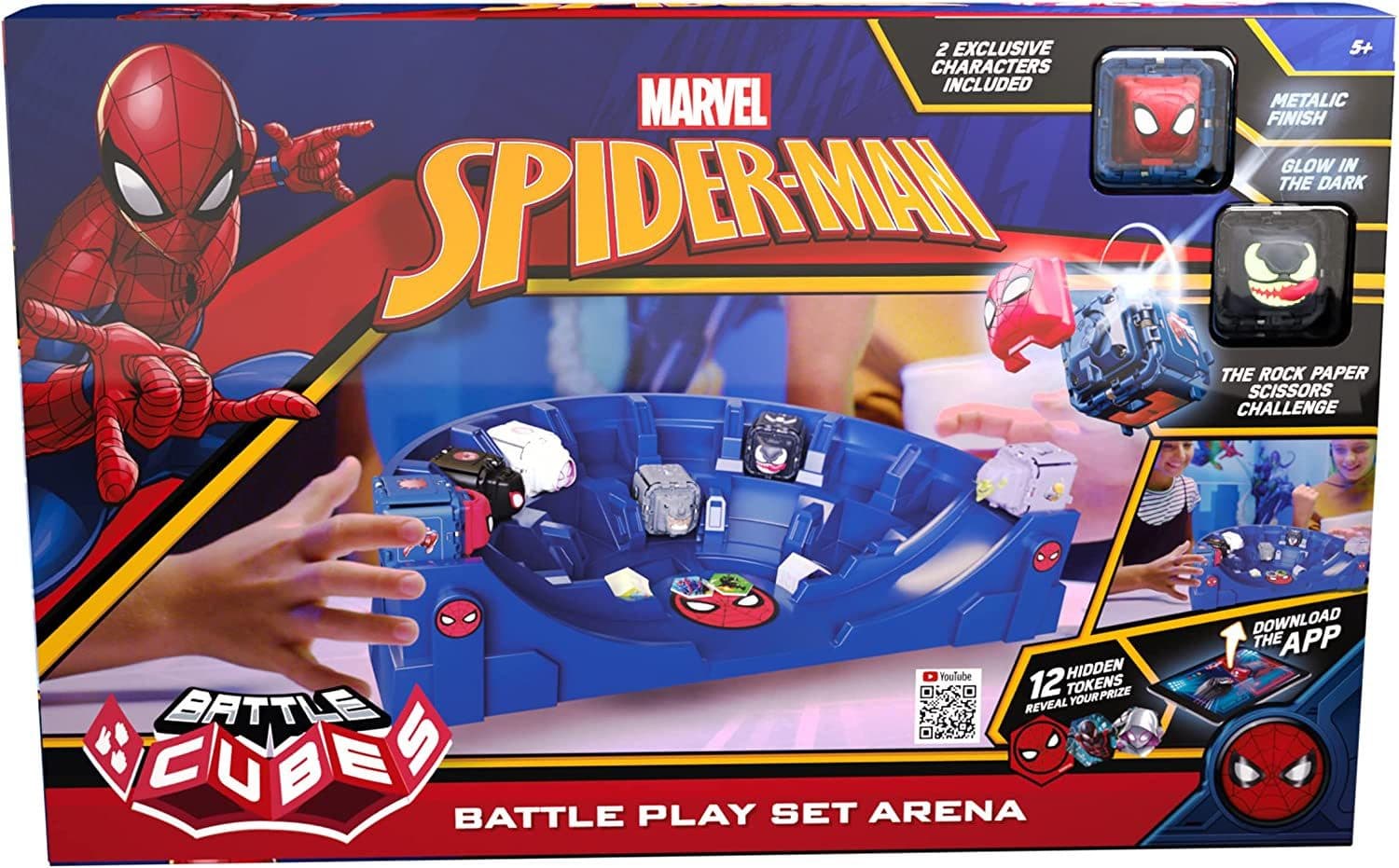 Jazwares Spiel Boti 38063 - Marvels Spider-Man Battle Cubes Arena Bunt