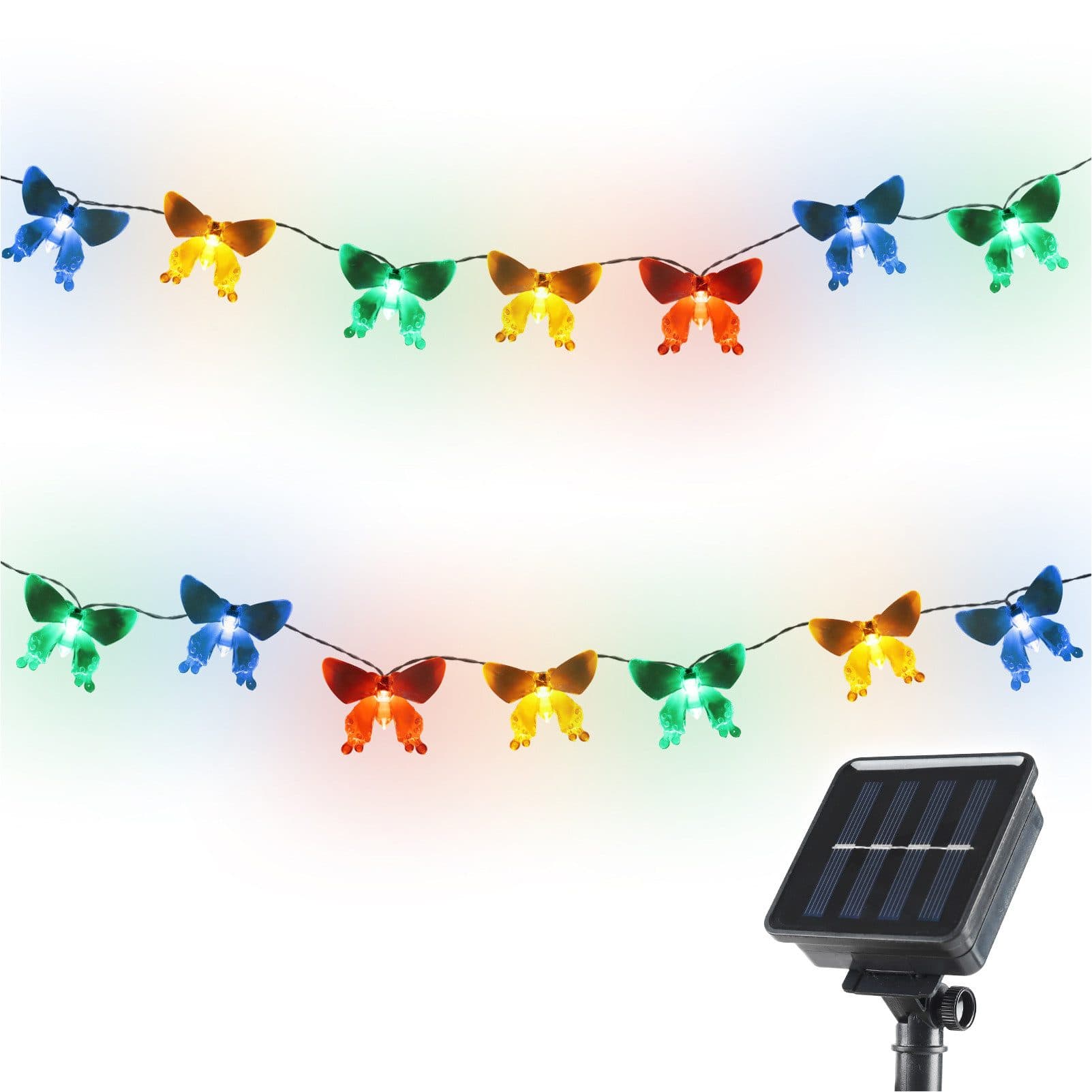 Salcar LED Solarleuchte Lichterkette 10M 50 LED Bunt Garten - Bild 2