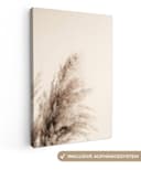 OneMillionCanvasses® Leinwandbild Pampaswedel Beige Natur Bild 2
