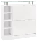 Borchardt Möbel Schuhschrank Dolly Weiß Matt mit Glasablage Bild 2