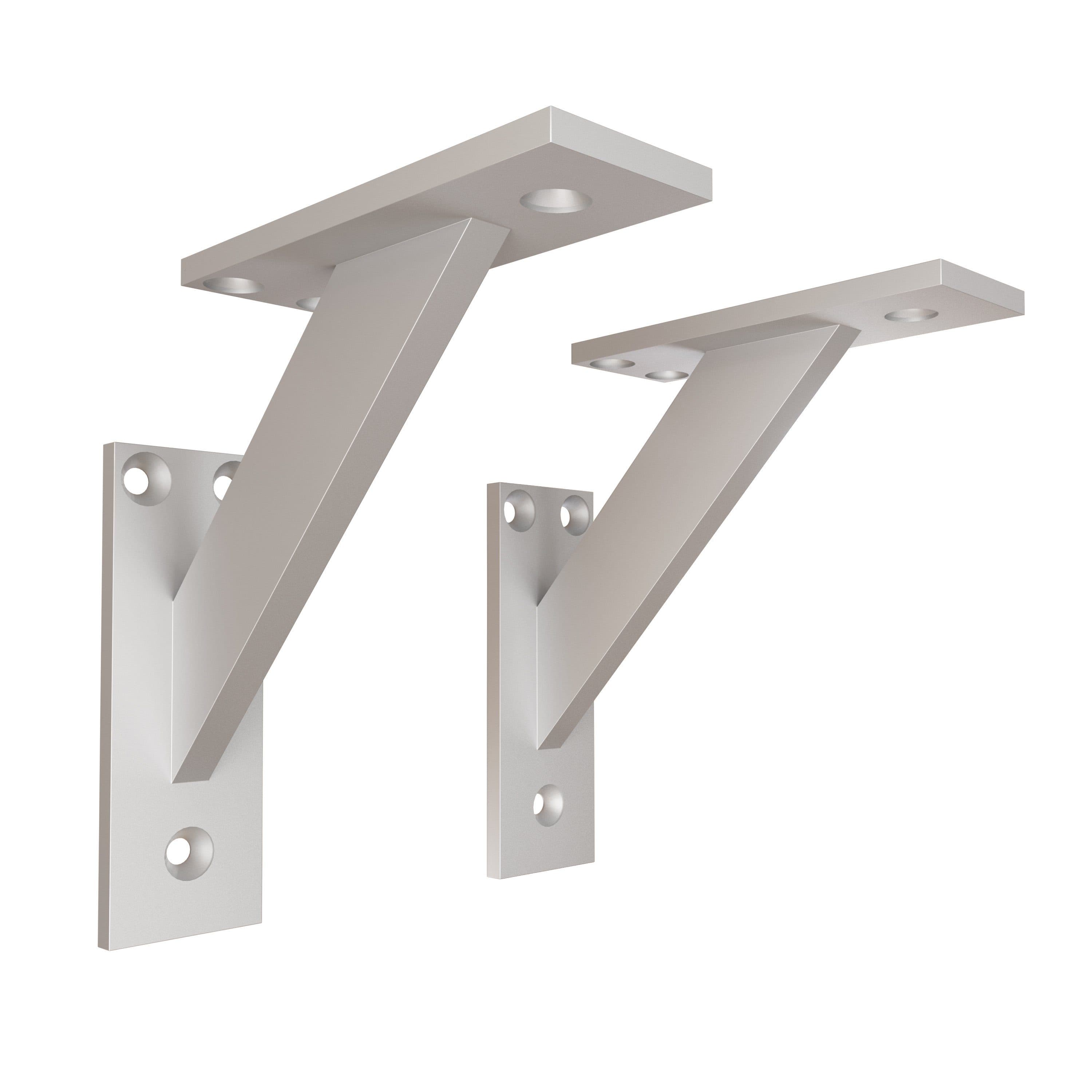 sossai® Wandregalhalter 2er Set Silber Aluminium Modern Design - Bild 2