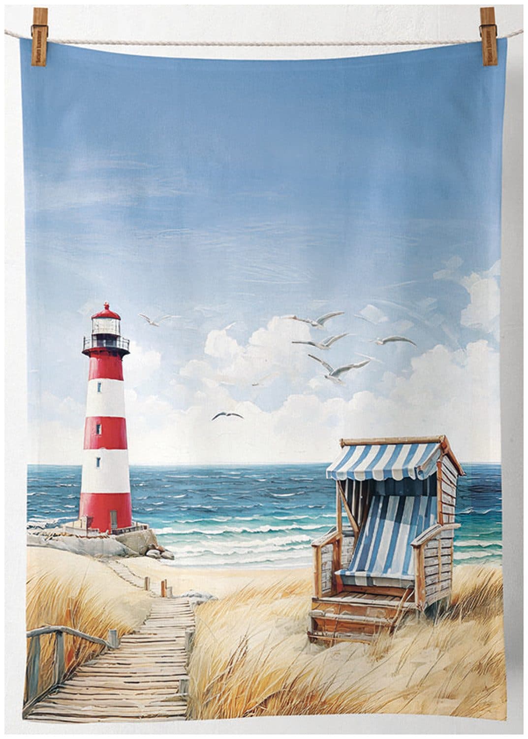 Ambiente® Geschirrtuch Beach walk 2-tlg. Baumwolle Bunt