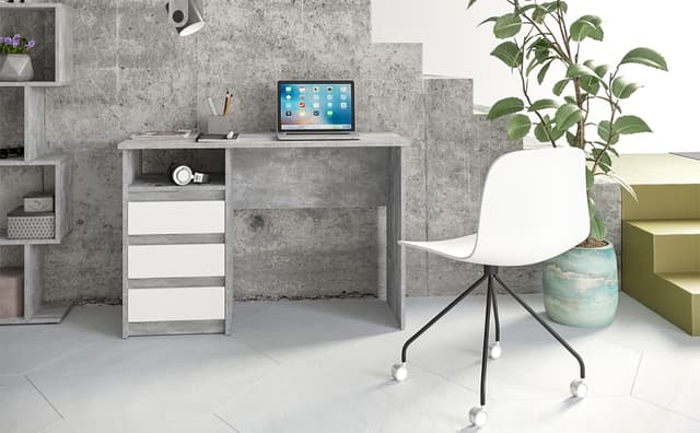 Computertisch mit Schubladen | Bürotisch mit Stauraum