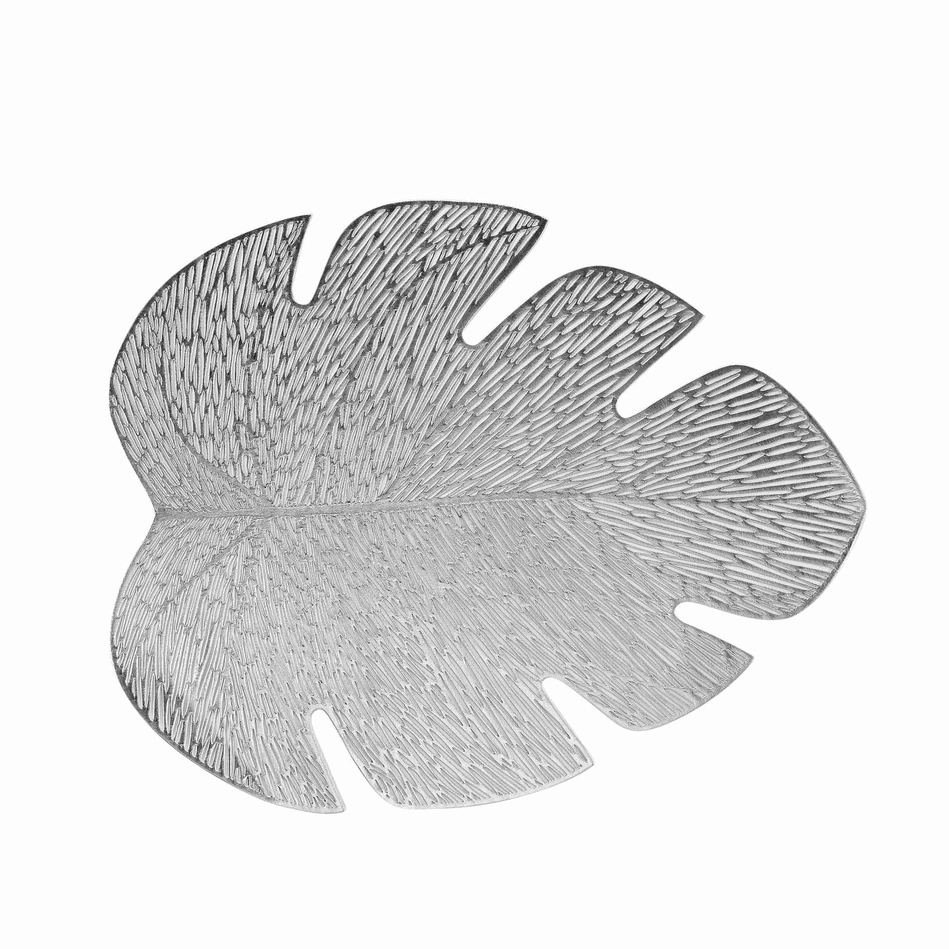 Douceur d'intérieur Tischset Blattform Silber Modern