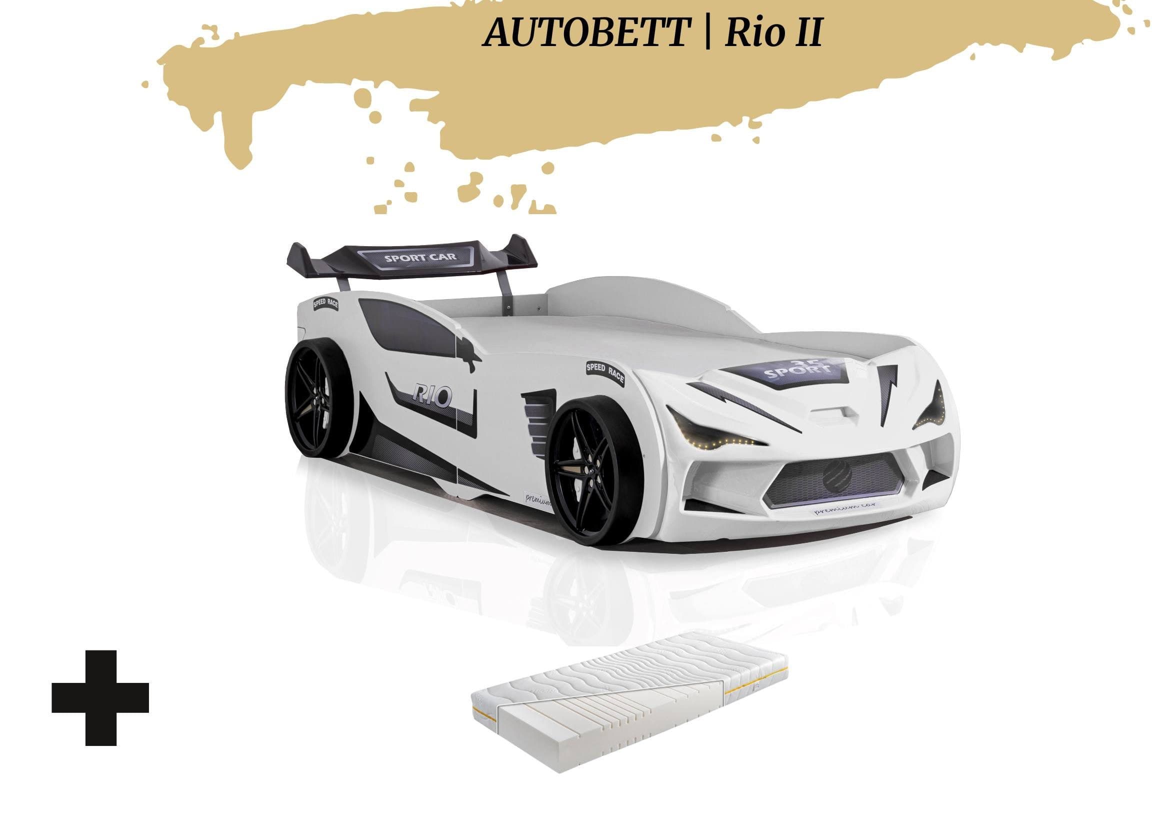Aileenstore Autobett Rio II Kinderbett 90x200 cm LED-Beleuchtung - Bild 2