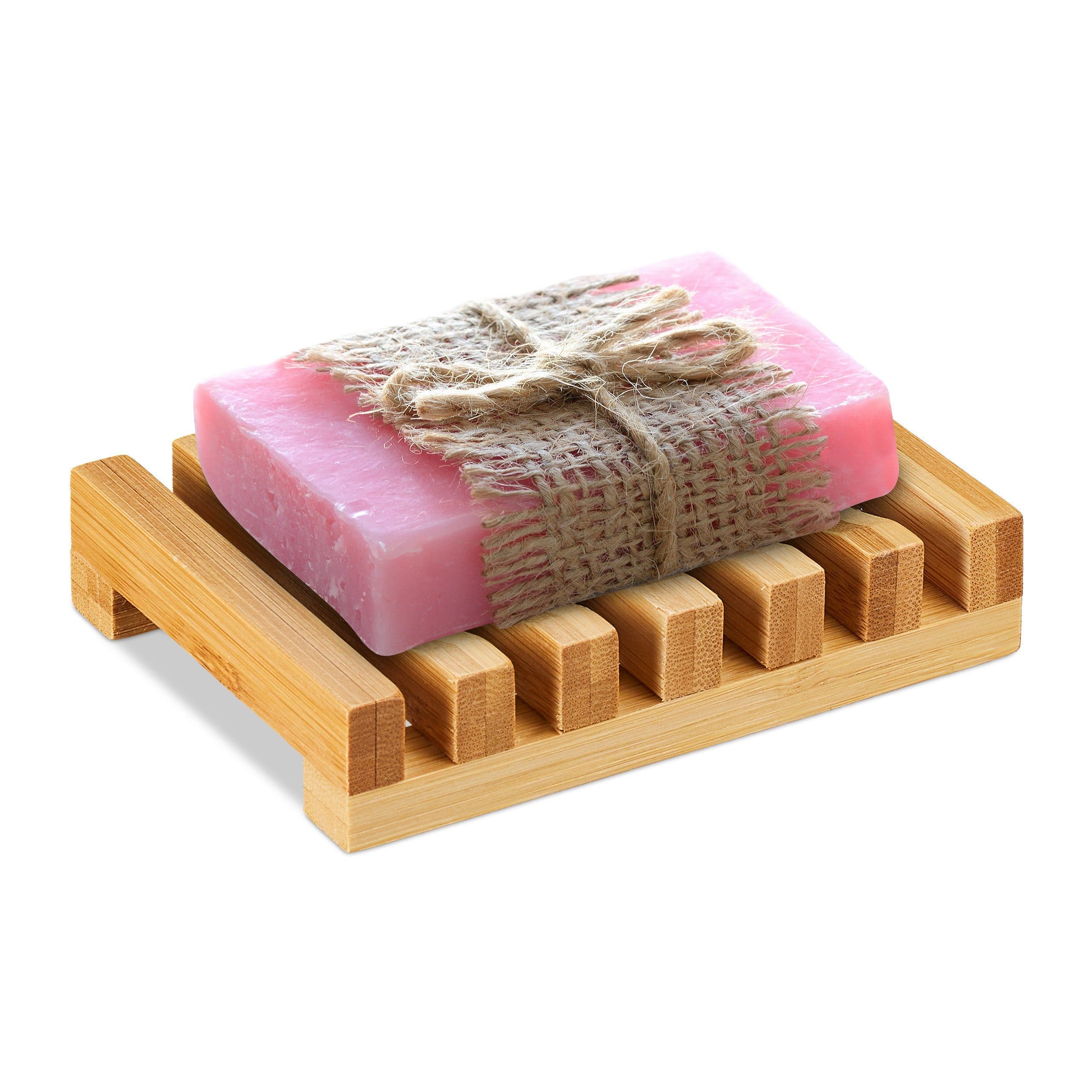 relaxdays Seifenschale 2er Set Bambus Natur - Bild 2
