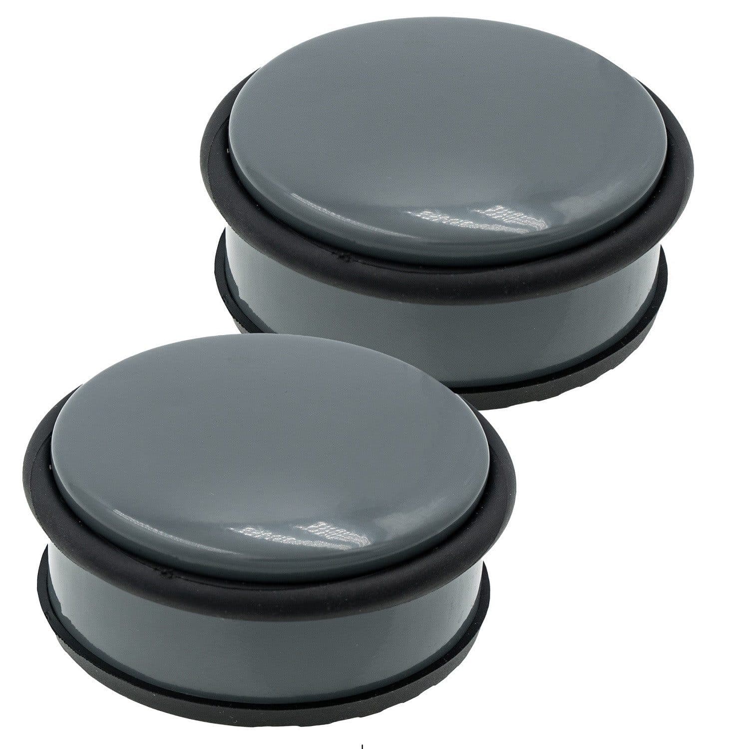 hrb Bodentürstopper Edelstahl Grau - Schwerer Türstopper mit Betonkern (2 St)