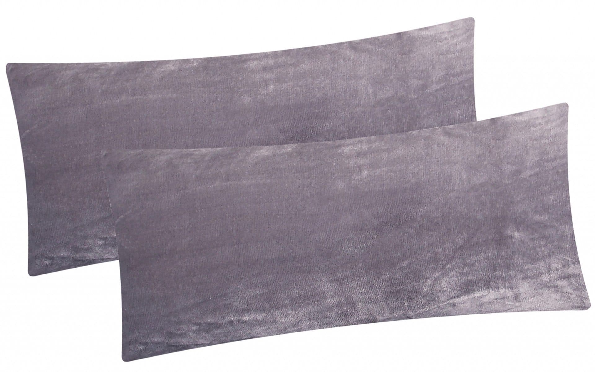 Heubergshop Kissenbezug 2er Set Anthrazit Fleece 40x80cm - Bild 2
