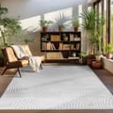 Carpettex Designteppich Skandinavisches Boho Muster Silber Rechteckig Bild 2