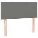 vidaXL Bett Kopfteil Dunkelgrau 100x5x78/88 cm Stoff Bild 2