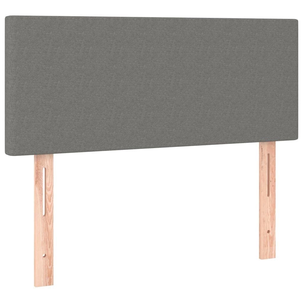 vidaXL Bett Kopfteil Dunkelgrau 100x5x78/88 cm Stoff - Bild 2