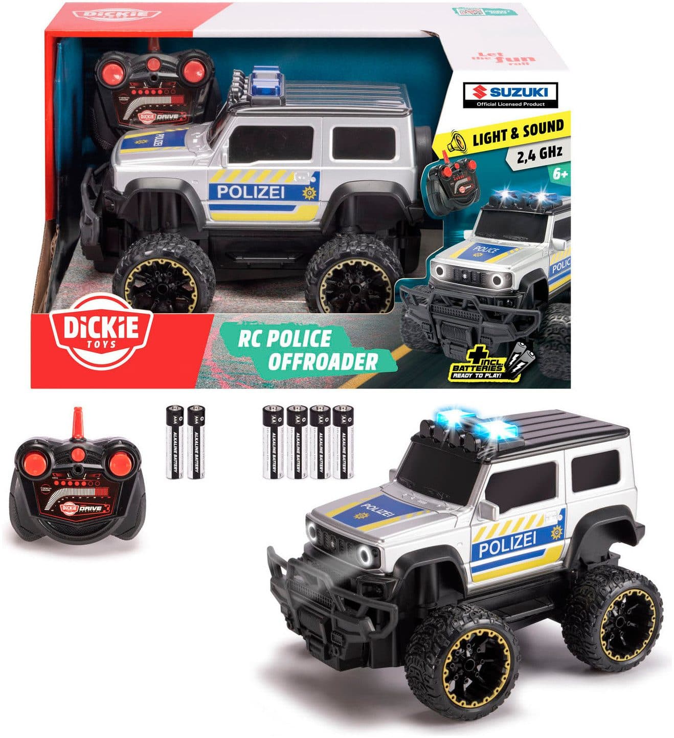 Dickie Toys RC Suzuki Jimny Police RC-Auto Blau/Silber mit Licht und Sound - Bild 2