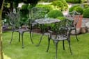 MERXX Garten-Essgruppe Lugano Schwarz Aluminium 4-tlg. Bild 2