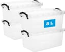 Centi Aufbewahrungsbox Stapelbar 8L Transparent mit Deckel Bild 2