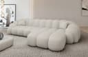 Sofa Dreams Polsterecke Rajada L Form kurz Stoff Bouclé Pearl Bild 2