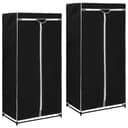 vidaXL Stoffschrank Kleiderschrank Schwarz Bild 2