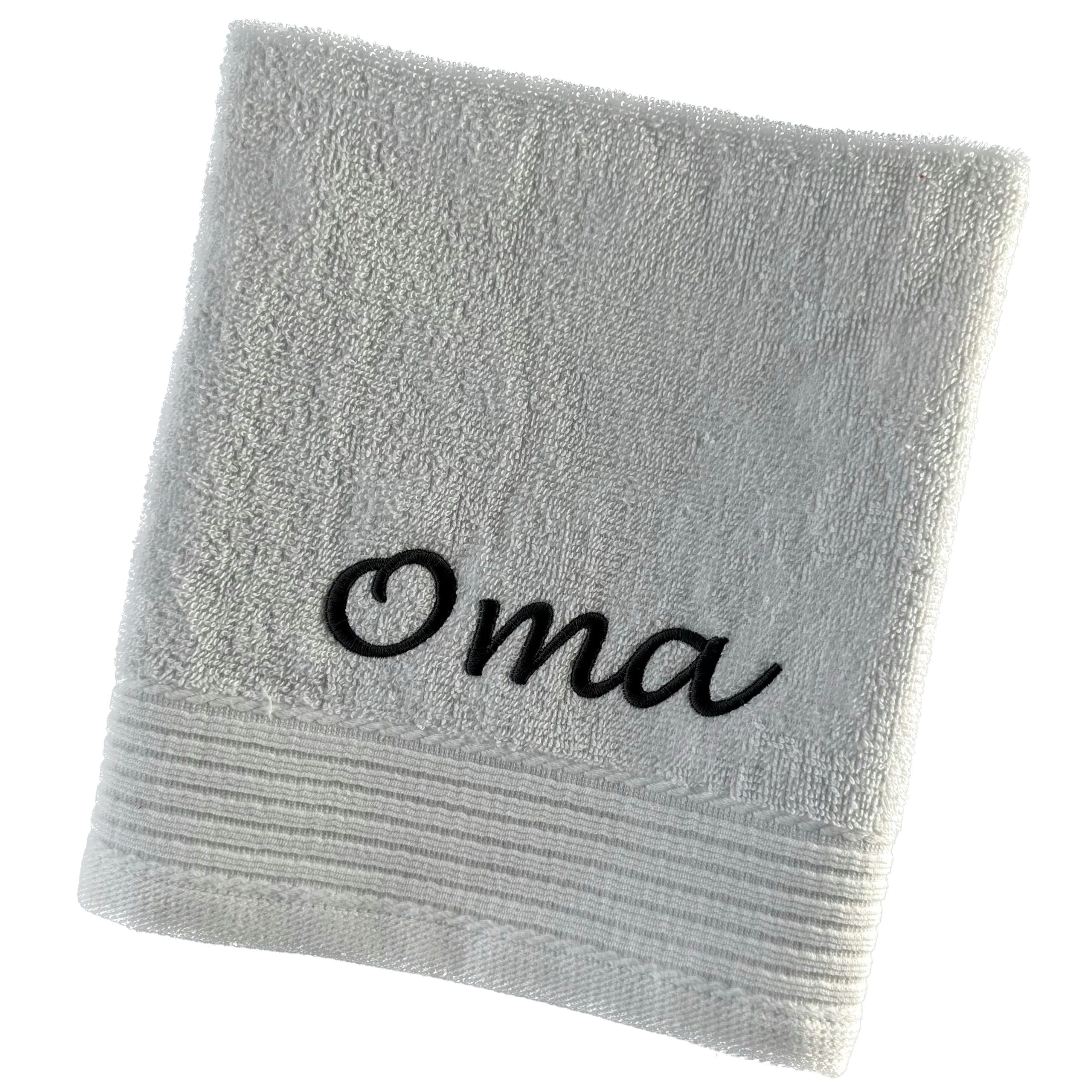 Schnoschi Handtuch Rosa Bestickt Oma Opa Frottee - Bild 2