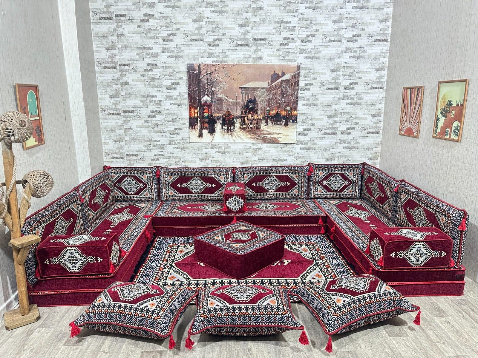 CaddeBuy Arabische Sitzkissen, Orientalisches Sofa, Sitzecke, Kelim, 22 Teile - Bild 2