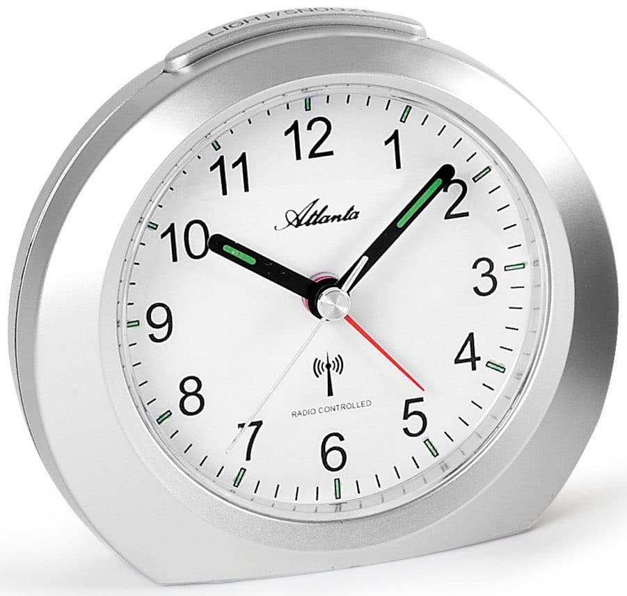 Funkwecker ATLANTA 1856/19 Silber Analog Quarz