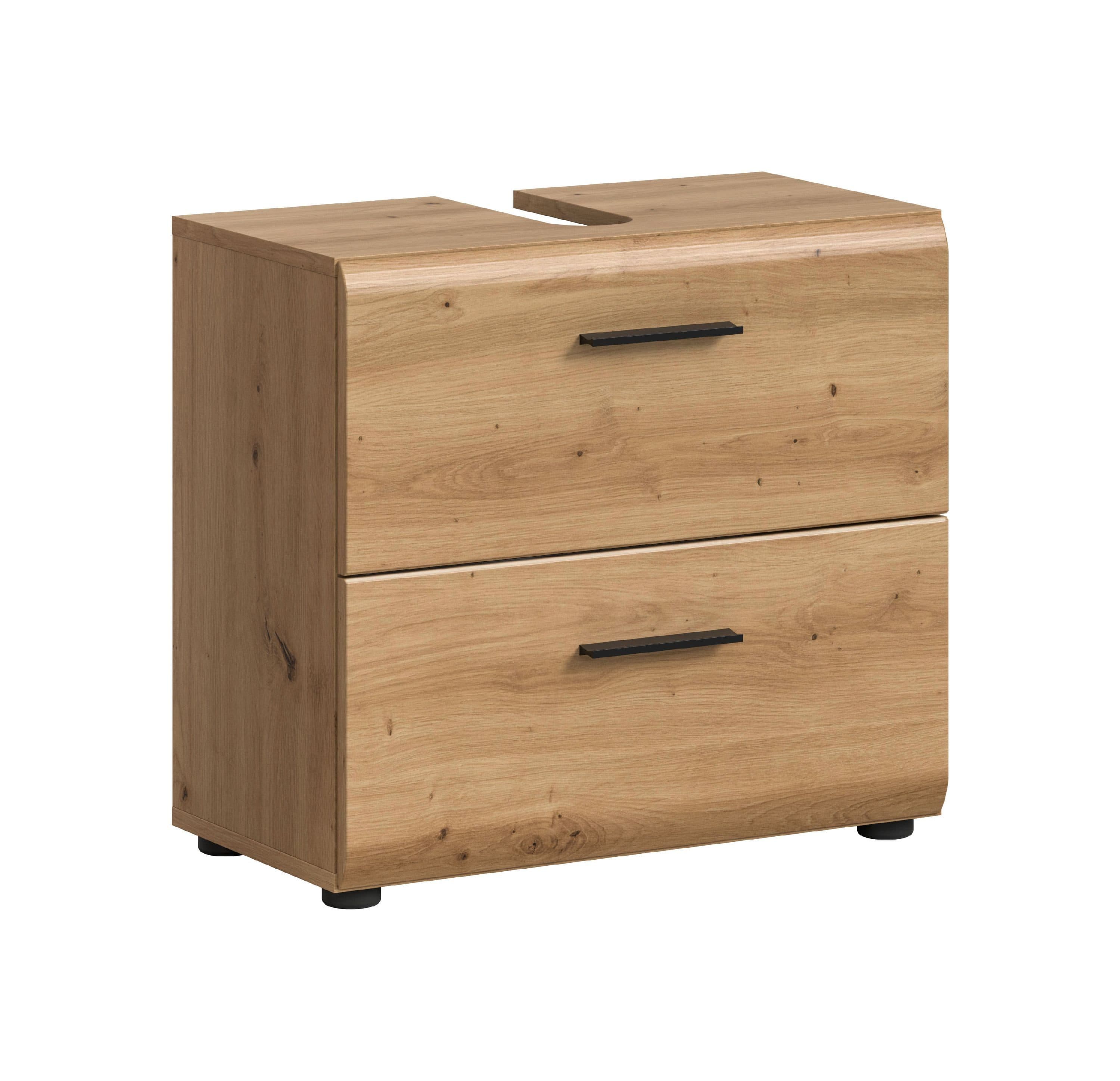 xonox.home Waschbeckenunterschrank Artisan Oak Nachbildung mit 2 Schubladen - Bild 2