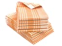 ZOLLNER Geschirrtuch 10-tlg. Orange-Weiß 100% Baumwolle Bild 2