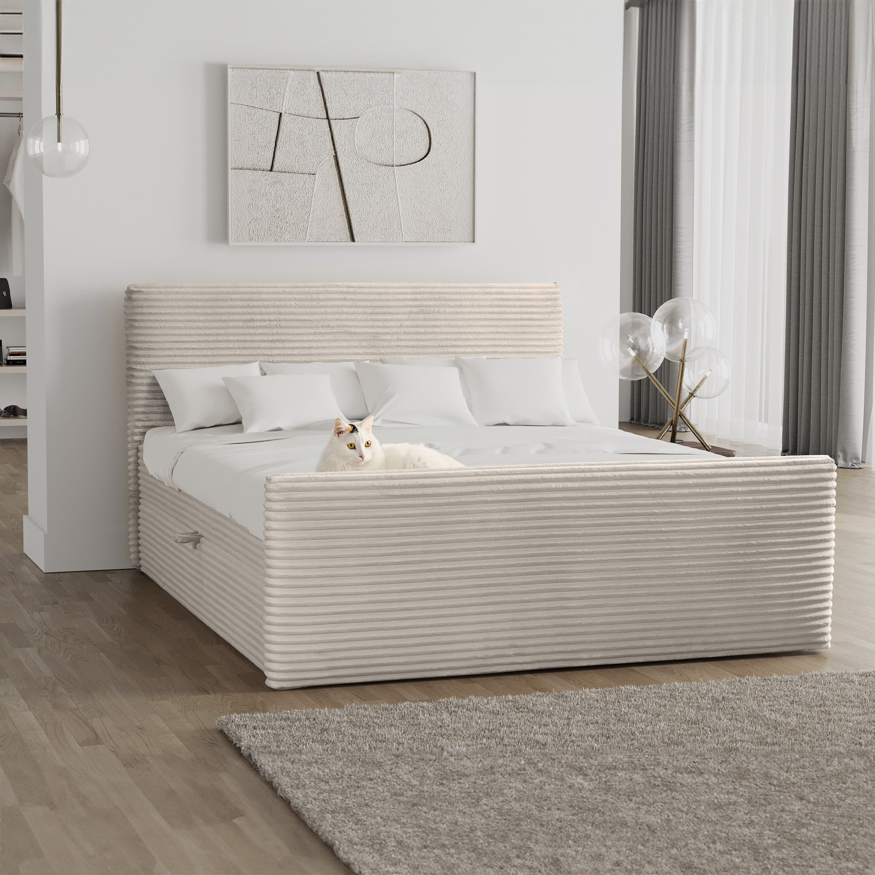 Kaiser Boxspringbett Trento mit Bettkasten und Topper VELO Stoff - Bild 2