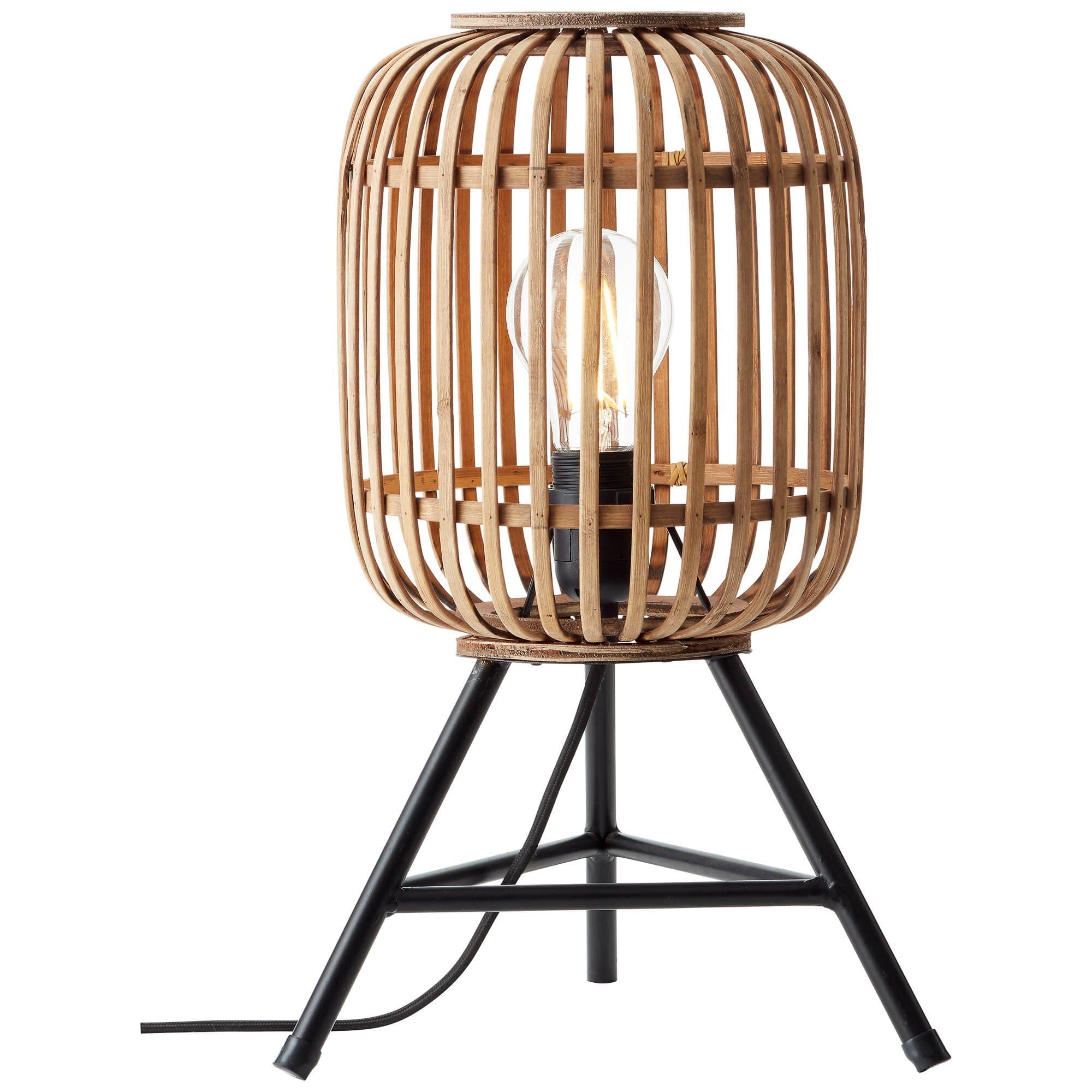 Brilliant Woodrow Tischleuchte Bambus Braun E27 - Bild 2