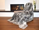 MESANA Wohndecke Wolf Grau Fellimitat Kuscheldecke 150x200 Bild 2