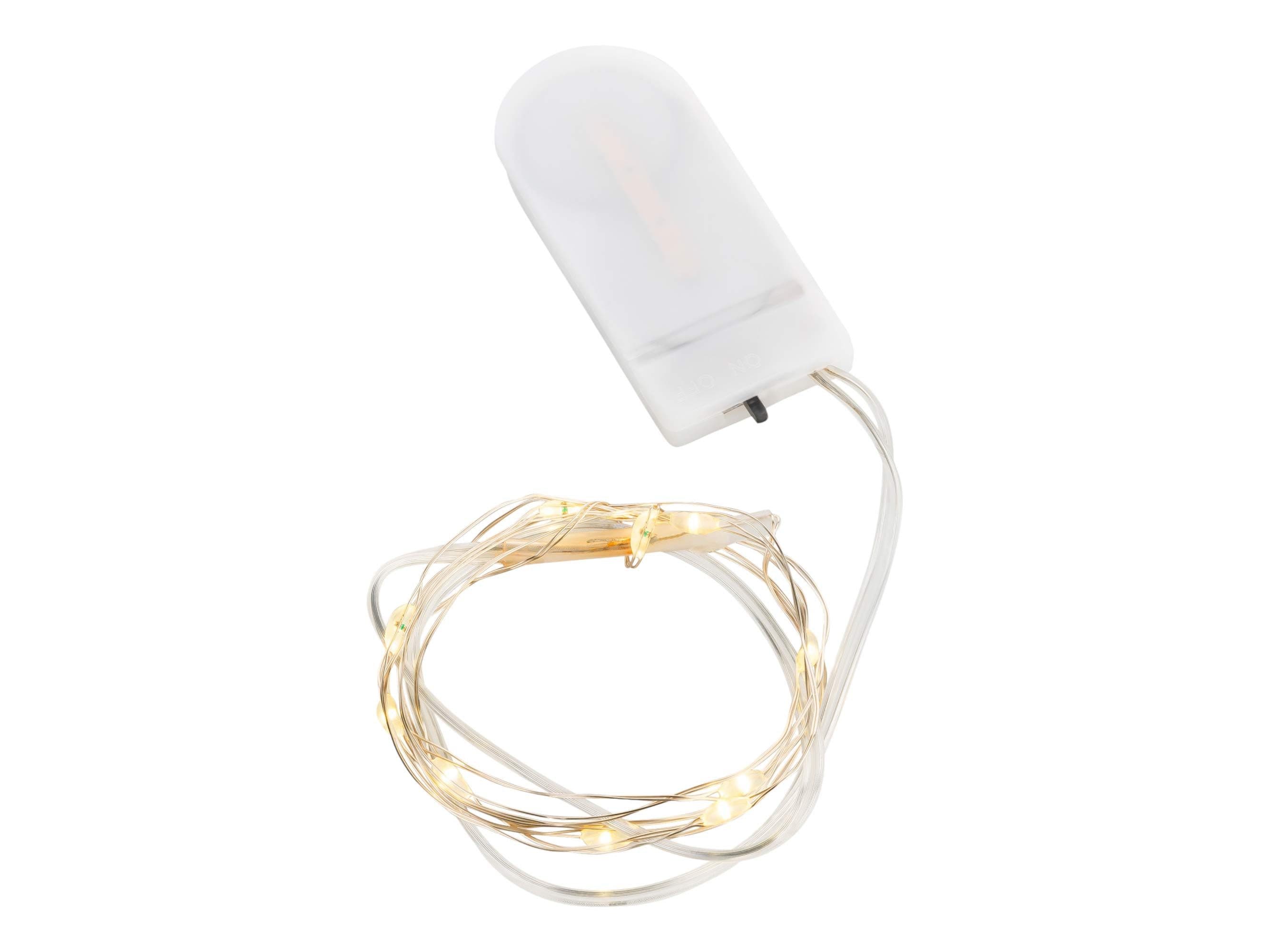CEPEWA LED-Lichterkette Silber 10 LEDs Batterie - Bild 2