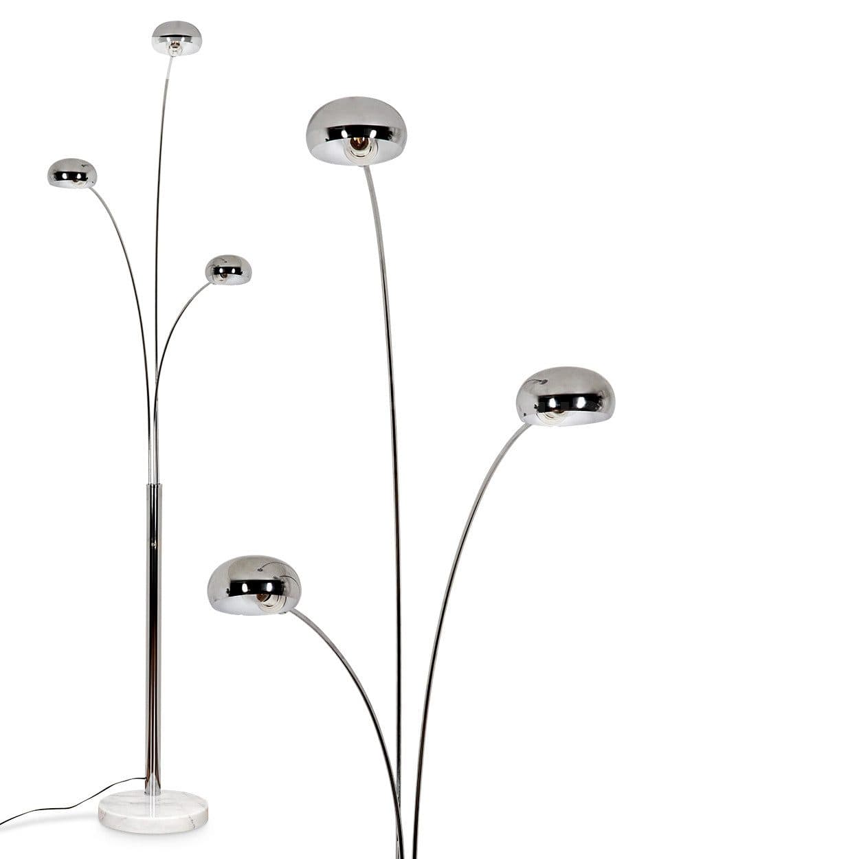 hofstein Stehlampe Metall/Glas Chrom/Weiß 240cm 3x E14 - Bild 2