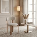 alesvelt Esszimmerstuhl BROOKE Beige mit Rückenlehne und gepolsterter Sitzfläche Bild 2