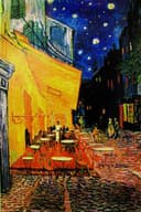 Close Up Poster Vincent Van Gogh Terrasse de Cafe la nuit Bild 2