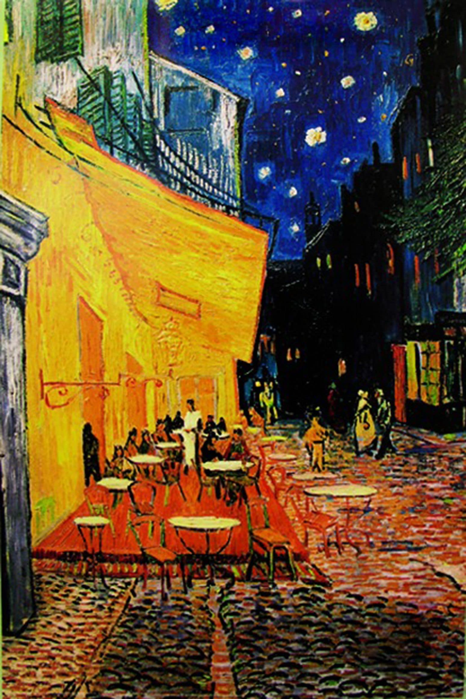 Close Up Poster Vincent Van Gogh Terrasse de Cafe la nuit - Bild 2