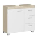VASAGLE Waschbeckenunterschrank Badezimmerschrank Badschrank 3 Schubladen Weiß Bild 2