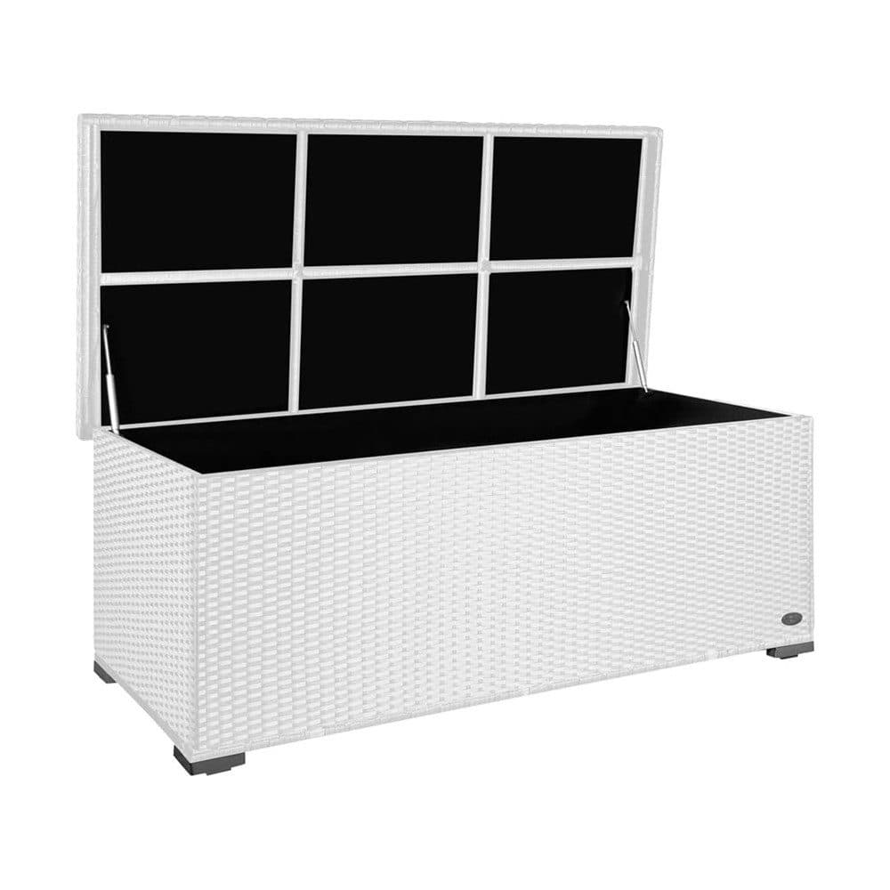 RS Trade Auflagenbox Sienna Weiß Poly Rattan Aluminium - Bild 2