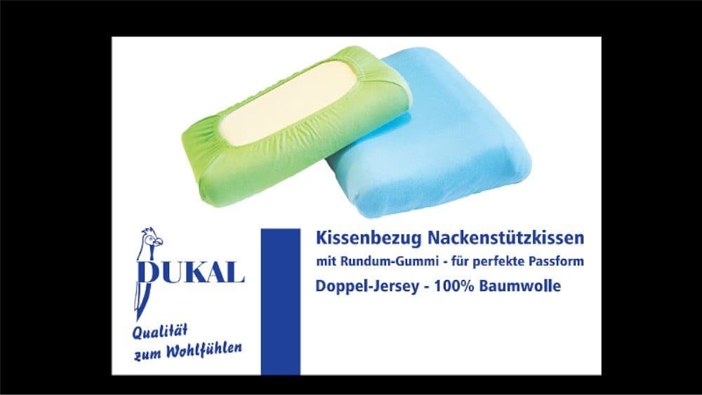 DUKAL Kissenbezug Nackenstützkissen 100% Baumwolle Schwarz