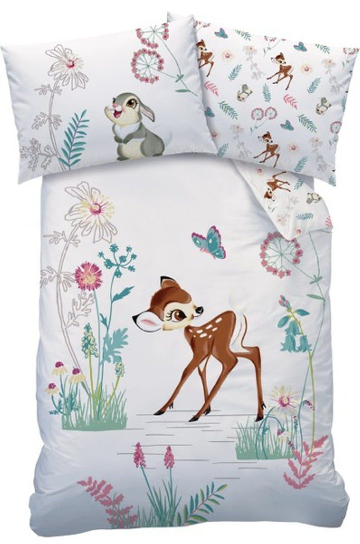 CTI Babybettwäsche Disney Bambi Wendebettwäsche 100% Baumwolle