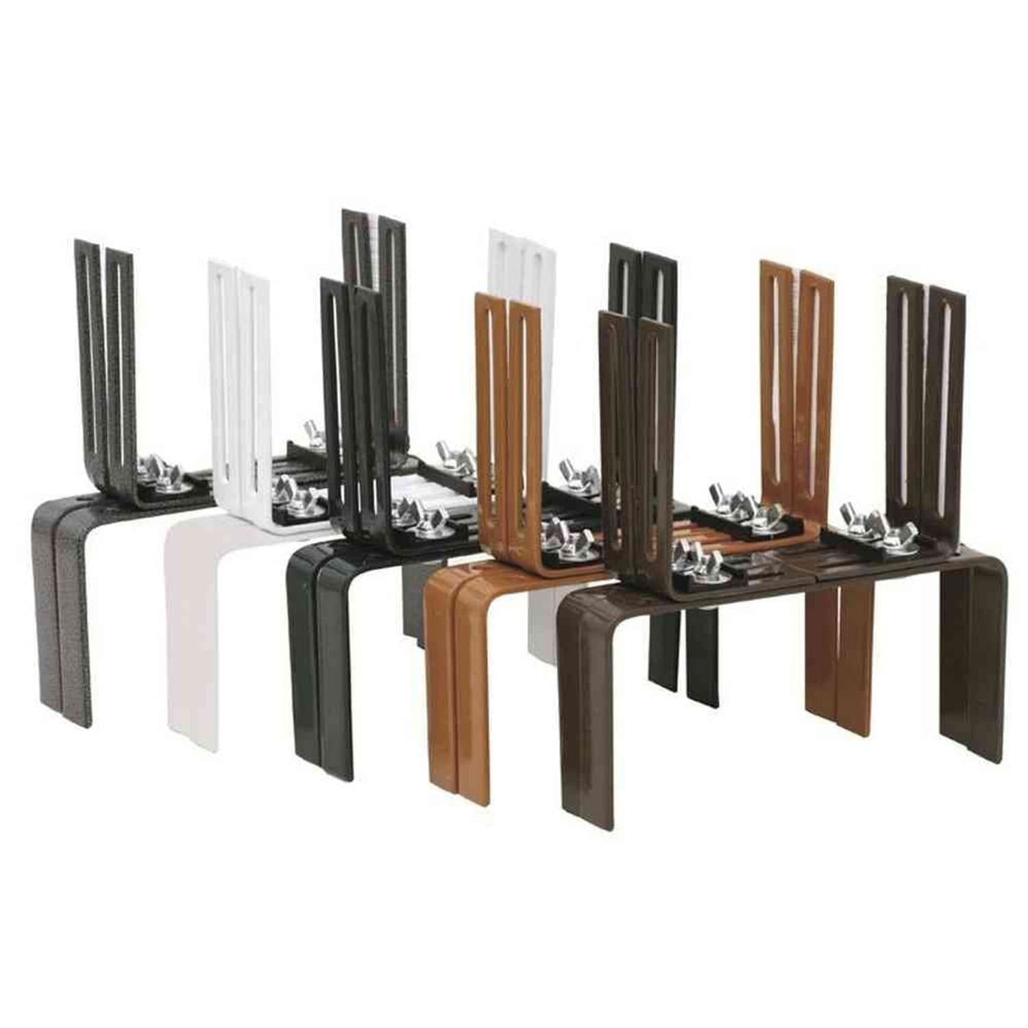 Siena Garden Blumenkastenhalter H-Form Anthrazit 2er Pack
