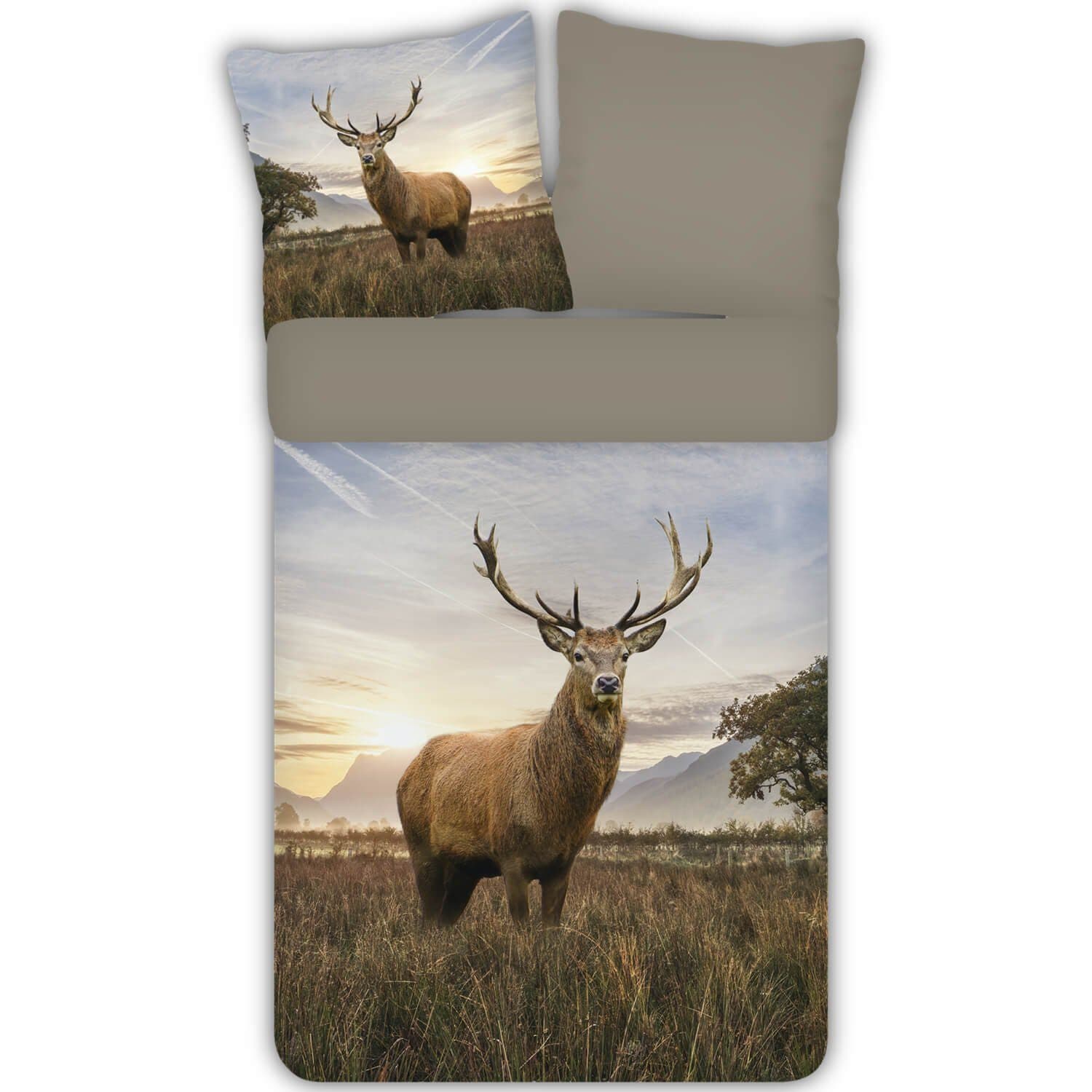 ESPiCO Bettwäsche Hirsch Trendy Bedding Renforcé 2-teilig Bunt - Bild 2