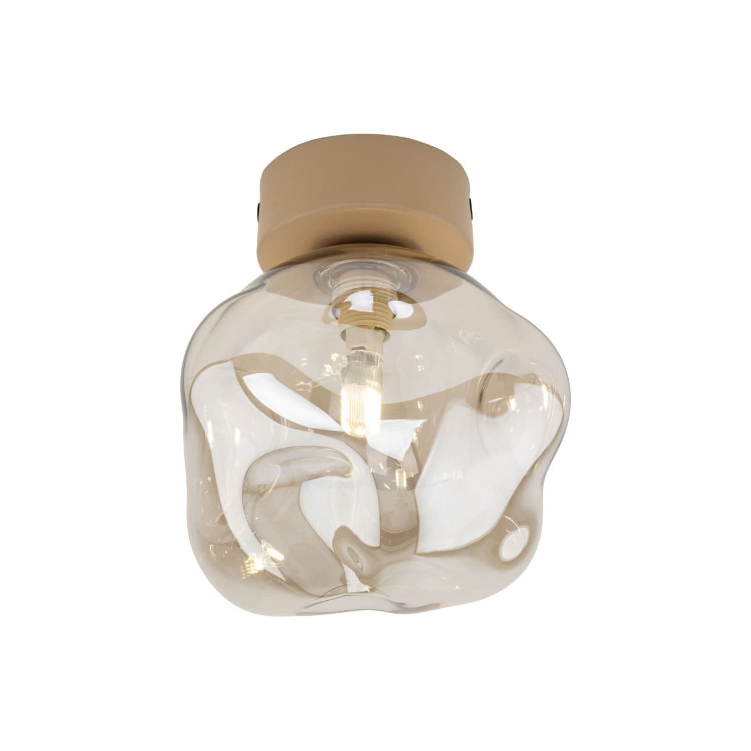 Licht-Erlebnisse Deckenleuchte UMERA Beige Cognac Modern - Bild 2