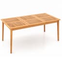 COSTWAY Gartentisch Akazienholz 6 Personen Bild 2