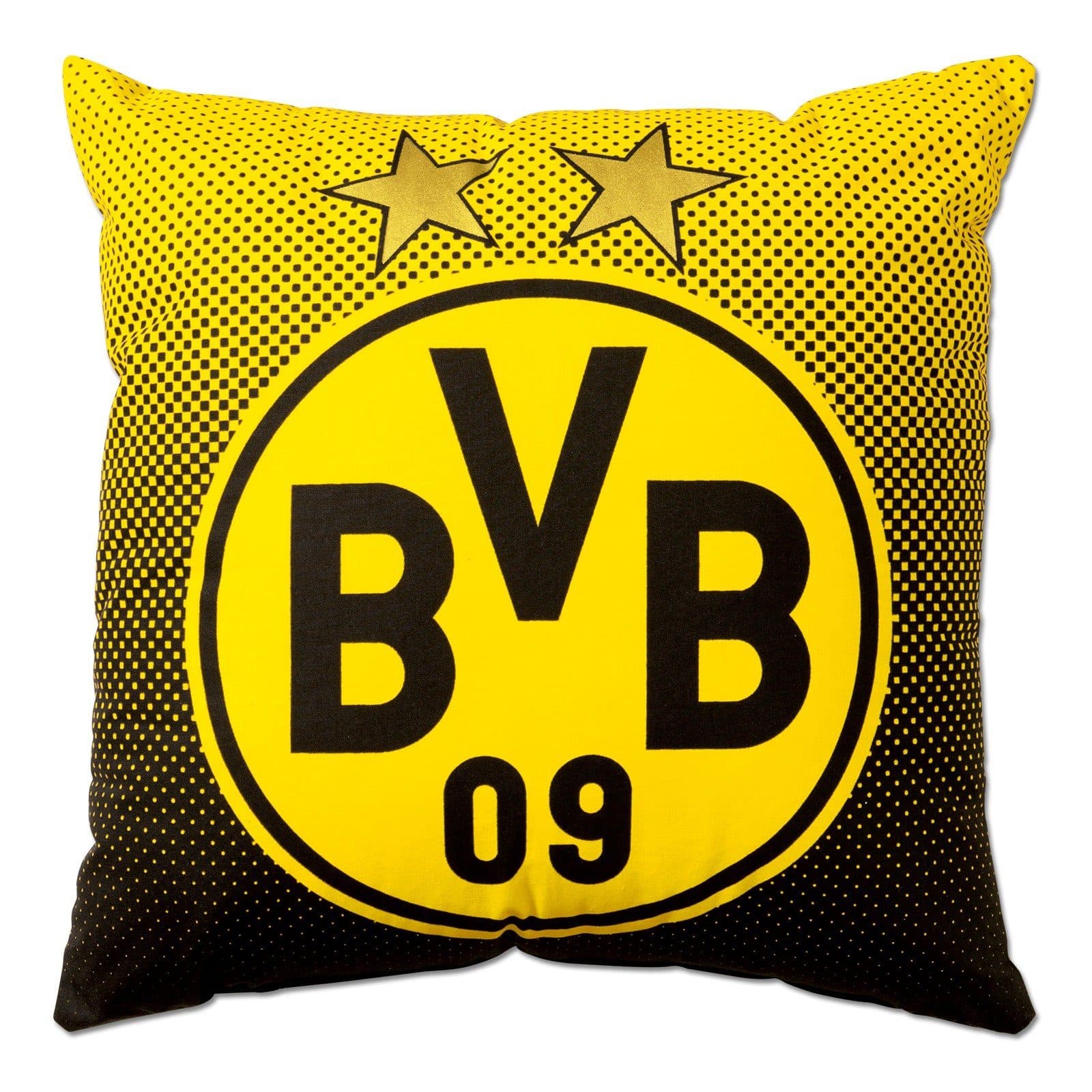 BVB Kopfkissen mit Emblem 40x40cm Gelb-Schwarz