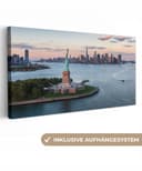 OneMillionCanvasses® Leinwandbild Panorama New York - Freiheitsstatue - Skyline Bild 2